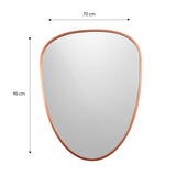 Espejo Niza Asimétrico Cobre 70x90cm con Marco en Madera MDF - Espejos Decorativos | Bylmo