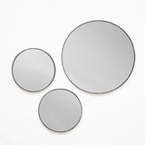 Set x 3 Espejos Visee Redondo Negro 60x60cm con Marco Metálico - Espejos Decorativos | Bylmo