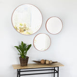 Set x 3 Espejos Visee Redondo Cobre 60x60cm con Marco Metálico - Espejos Decorativos | Bylmo