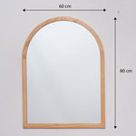 Espejo Visee Arco Superior 60x80cm Con Marco En Madera Clara Natural