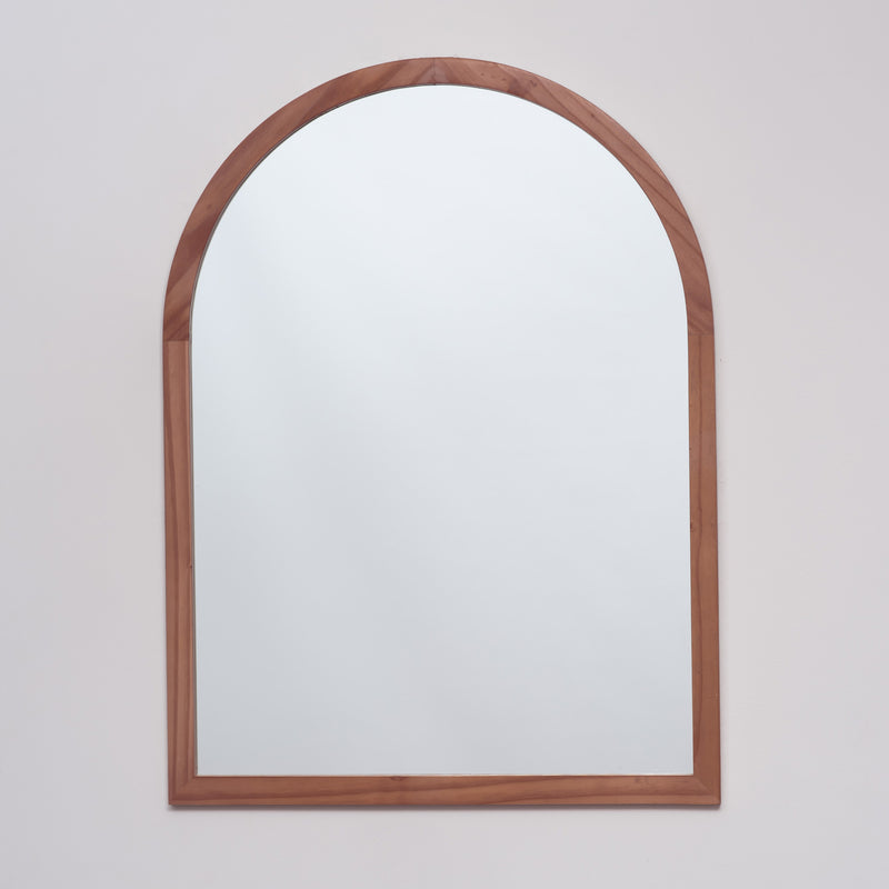 Espejo Visee Arco Superior Tabaco 60x80cm Con Marco En Madera