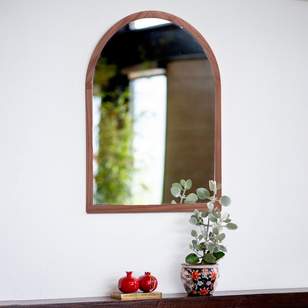 Espejo Visee Arco Superior Tabaco 60x80cm con Marco en Madera - Espejos Decorativos | Bylmo