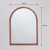 Espejo Visee Arco Superior Tabaco 60x80cm con Marco en Madera - Espejos Decorativos | Bylmo