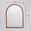 Espejo Visee Arco Superior Tabaco 60x80cm Con Marco En Madera