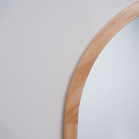 Espejo Visee Arco Superior 80x120cm con Marco en Madera Clara Natural - Espejos Decorativos | Bylmo