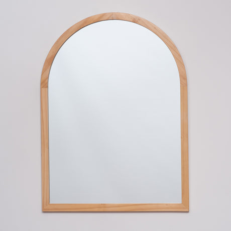 Espejo Visee Arco Superior 80x120cm con Marco en Madera Clara Natural - Espejos Decorativos | Bylmo