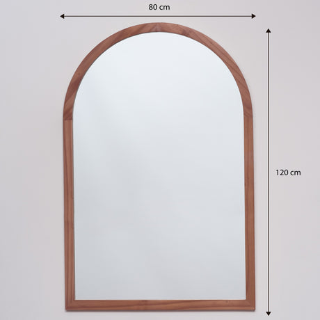 Espejo Visee Arco Superior Tabaco 80x120cm con Marco en Madera - Espejos Decorativos | Bylmo