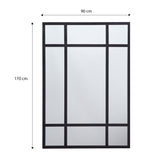 Espejo Visee Rectangular Negro 90x170cm con Marco Metálico - Espejos Decorativos | Bylmo
