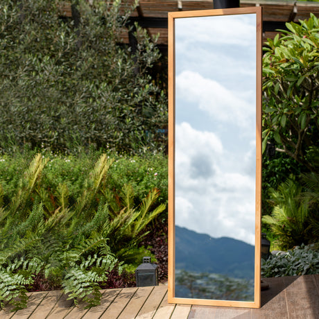 Espejo Dallas Rectangular 60x160cm con Marco en Madera Clara Natural - Espejos Decorativos | Bylmo