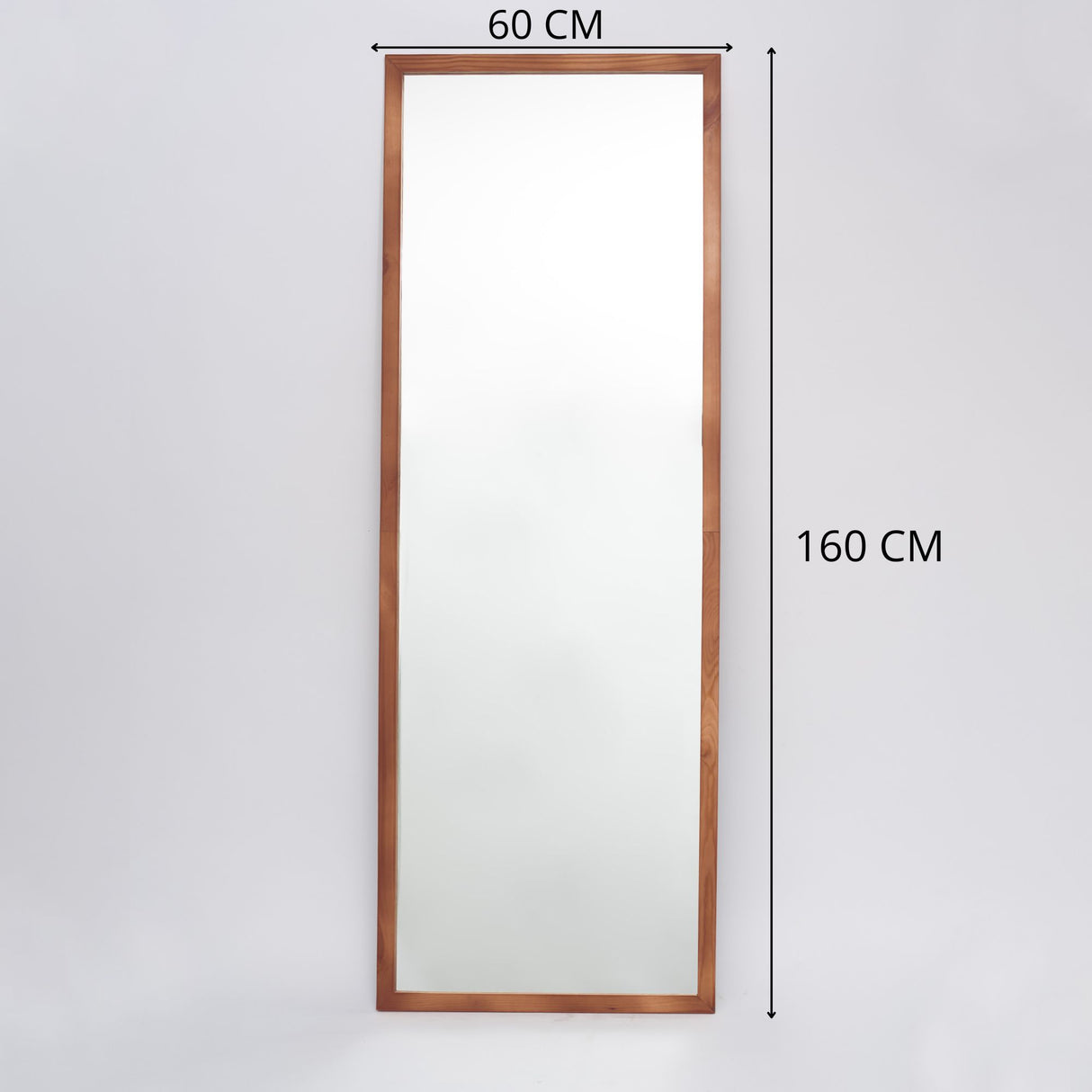 Espejo Dallas Rectangular Tabaco 60x160cm con Marco en Madera - Espejos Decorativos | Bylmo