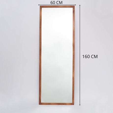 Espejo Dallas Rectangular Tabaco 60x160cm con Marco en Madera - Espejos Decorativos | Bylmo