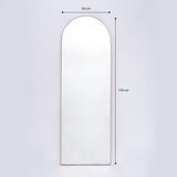 Espejo Ibiza Arco Superior Dorado 50x150cm con Marco Metálico - Espejos Decorativos | Bylmo