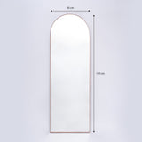 Espejo Ibiza Arco Superior Cobre 50x150cm con Marco Metálico - Espejos Decorativos | Bylmo
