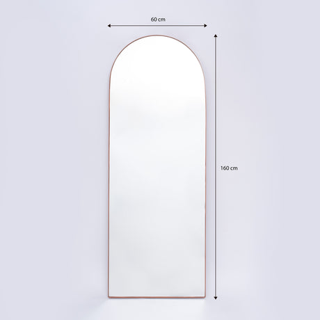 Espejo Ibiza Arco Superior Cobre 60x160cm con Marco Metálico - Espejos Decorativos | Bylmo