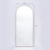 Espejo de Pared Ibiza Plata 70x170cm Arco Superior con Marco Metalico - ESPEJOS DE PARED | Bylmo