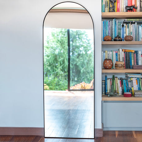 Espejo Ibiza Arco Superior Negro 80x180cm con Marco Metálico - Espejos Decorativos | Bylmo