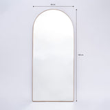 Espejo Ibiza Arco Superior Dorado 80x180cm con Marco Metálico - Espejos Decorativos | Bylmo