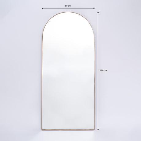 Espejo de Pared Ibiza Plata 80x180cm Arco Superior con Marco Metalico - ESPEJOS DE PARED | Bylmo