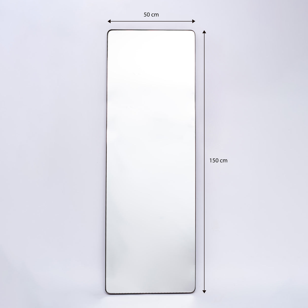 Espejo Salamanca Rectangular Negro 50x150cm con Marco Metálico - Espejos Decorativos | Bylmo