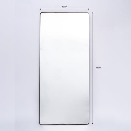 Espejo Salamanca Rectangular Negro 80x180cm con Marco Metálico - Espejos Decorativos | Bylmo