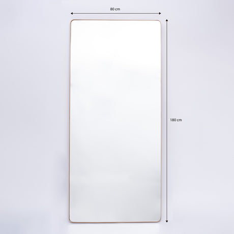 Espejo Salamanca Rectangular Dorado 80x180cm con Marco Metálico - Espejos Decorativos | Bylmo
