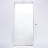 Espejo de Pared Salamanca Plata 80x180cm Cuadrado con Marco Metalico - ESPEJOS DE PARED | Bylmo