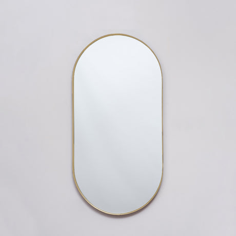 Espejo Lyon Ovalado Dorado 60x120cm con Marco Metálico - Espejos Decorativos | Bylmo