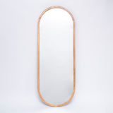 Espejo Arya Ovalado 60x160cm con Marco en Madera Clara Natural - Espejos Decorativos | Bylmo