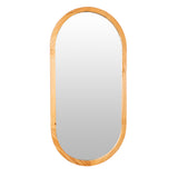 Espejo Visee Ovalado 40x80cm con Marco en Madera Clara Natural - Espejos Decorativos | Bylmo