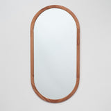 Espejo Visee Ovalado Tabaco 40x80cm con Marco en Madera - Espejos Decorativos | Bylmo