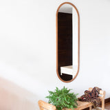 Espejo Visee Ovalado 60x120cm con Marco en Madera Clara Natural - Espejos Decorativos | Bylmo