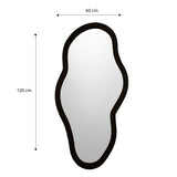 Espejo Monet Asimétrico Negro 60x120cm con Marco en Madera MDF - Espejos Decorativos | Bylmo