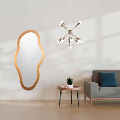 Espejo Monet Asimétrico Dorado 60x120cm con Marco en Madera MDF - Espejos Decorativos | Bylmo