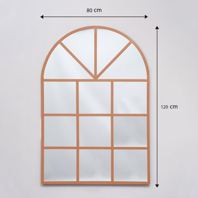 Espejo Visee Arco Superior Cobre 80x120cm Con Marco Metálico