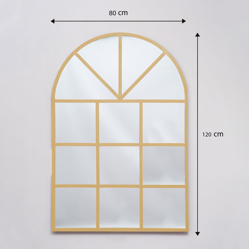 Espejo Visee Arco Superior Dorado 80x120cm Con Marco Metálico