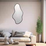 Espejo Dalí Asimétrico Negro 70x120cm con Marco en Madera MDF - Espejos Decorativos | Bylmo