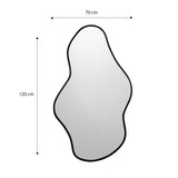 Espejo Dalí Asimétrico Negro 70x120cm con Marco en Madera MDF - Espejos Decorativos | Bylmo