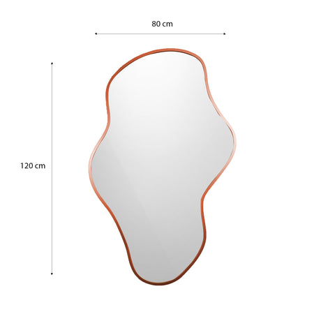 Espejo Moscú Asimétrico Cobre 80x120cm con Marco en Madera MDF - Espejos Decorativos | Bylmo