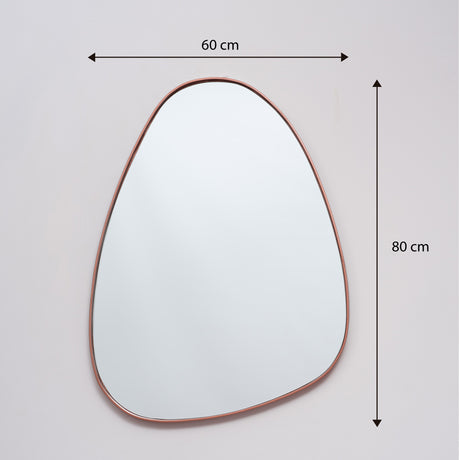 Espejo Visee Asimétrico Cobre 60x80cm con Marco Metálico - Espejos Decorativos | Bylmo