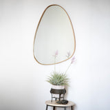 Espejo Visee Asimétrico Dorado 60x80cm con Marco Metálico - Espejos Decorativos | Bylmo