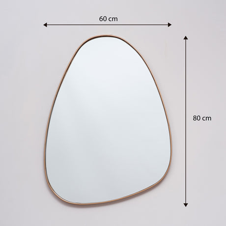 Espejo Visee Asimétrico Dorado 60x80cm con Marco Metálico - Espejos Decorativos | Bylmo