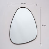 Espejo Visee Asimétrico Negro 60x80cm con Marco Metálico - Espejos Decorativos | Bylmo