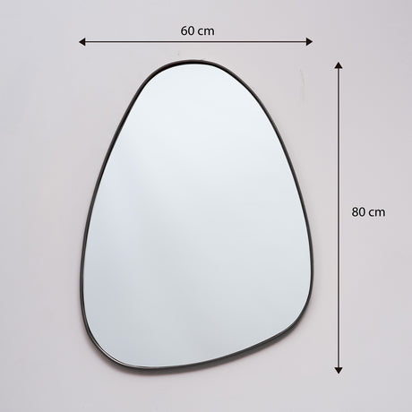 Espejo Visee Asimétrico Negro 60x80cm con Marco Metálico - Espejos Decorativos | Bylmo