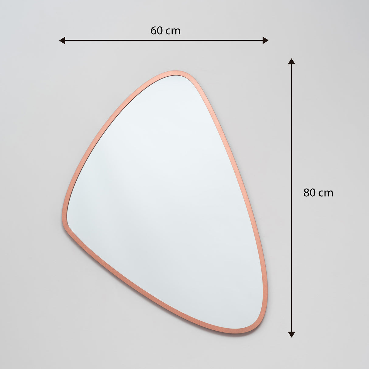 Espejo Visee Asimétrico Cobre 60x80cm con Marco en Madera - Espejos Decorativos | Bylmo