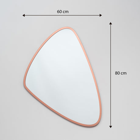 Espejo Visee Asimétrico Cobre 60x80cm con Marco en Madera - Espejos Decorativos | Bylmo