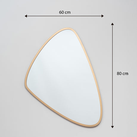 Espejo Visee Asimétrico Dorado 60x80cm con Marco en Madera - Espejos Decorativos | Bylmo