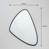 Espejo Visee Asimétrico Negro 60x80cm con Marco en Madera - Espejos Decorativos | Bylmo