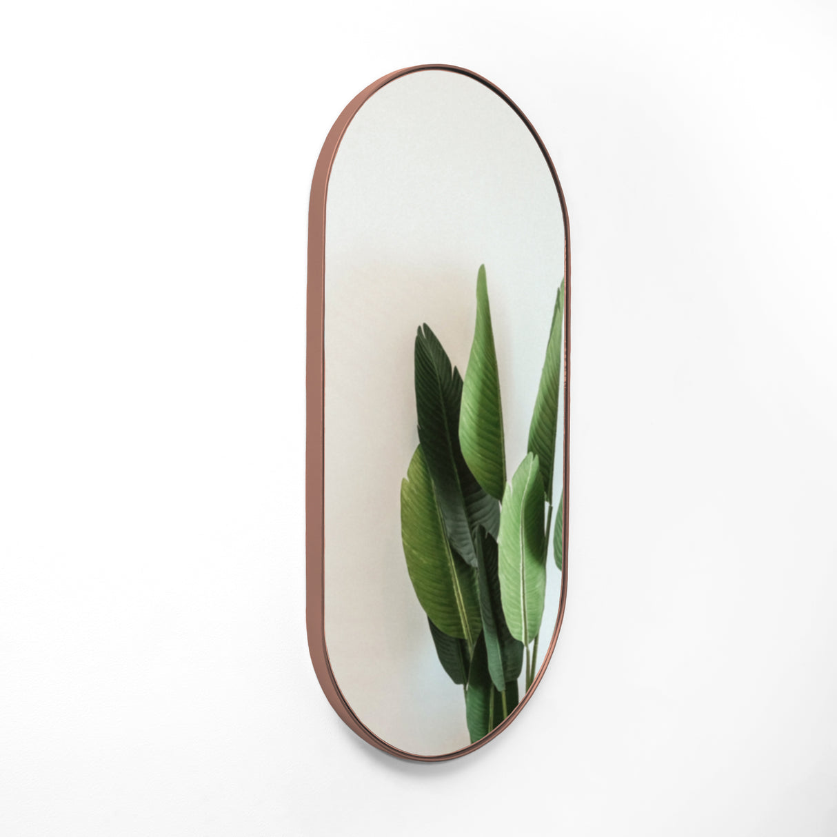 Espejo Visee Ovalado Cobre 40x80cm con Marco Metálico - Espejos Decorativos | Bylmo