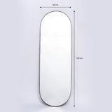 Espejo Visee Ovalado Negro 50x150cm con Marco Metálico - Espejos Decorativos | Bylmo