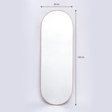 Espejo Visee Ovalado Cobre 50x150cm con Marco Metálico - Espejos Decorativos | Bylmo